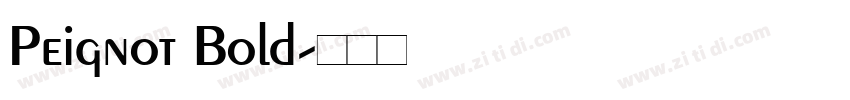 Peignot Bold字体转换